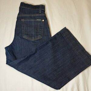 7 FOR ALL MANKIND Women’s Sz 25 Dark Wash Wide Leg Ankle Jeans Academia Preppy